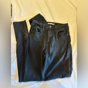 Women's Levi Black Jeans 721 High Rise Skinny